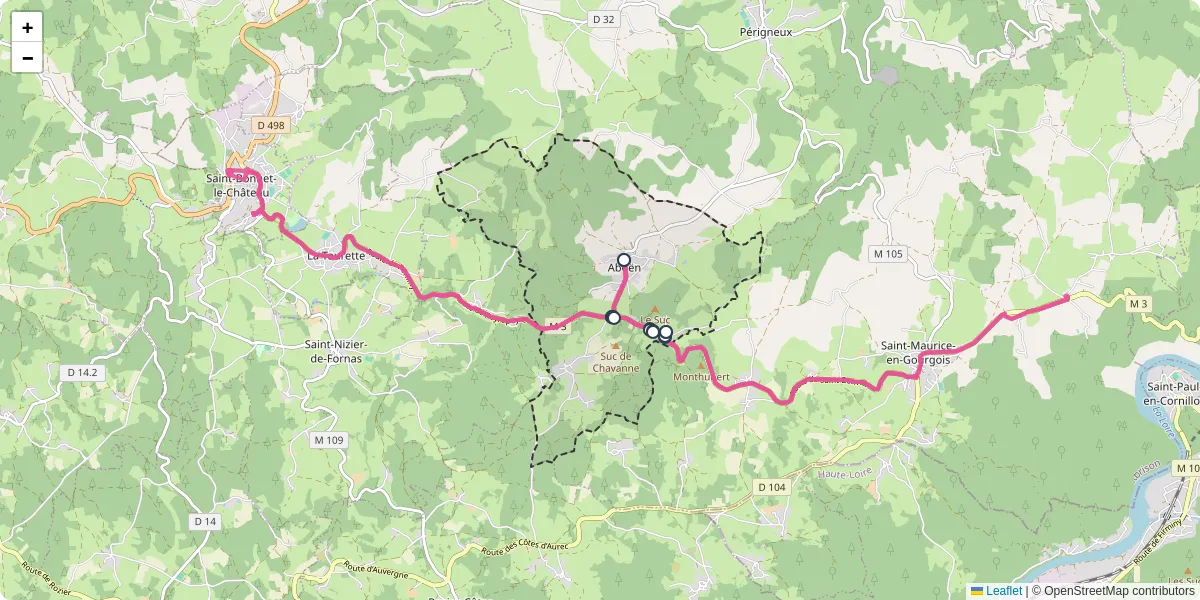 Carte du réseau de transport en commun à Aboën - lignes de bus et arrêts
