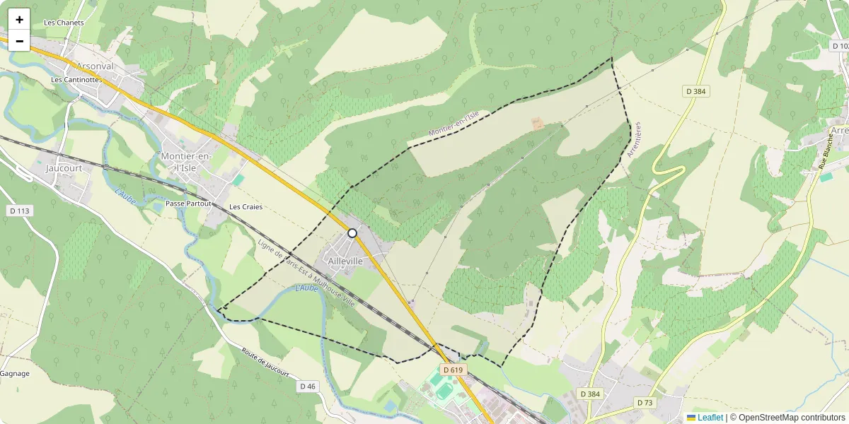 Carte du réseau de transport en commun à Ailleville - lignes de bus et arrêts