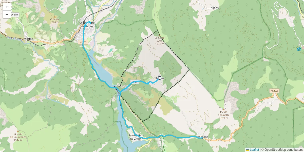Carte du réseau de transport en commun à Angles - lignes de bus et arrêts