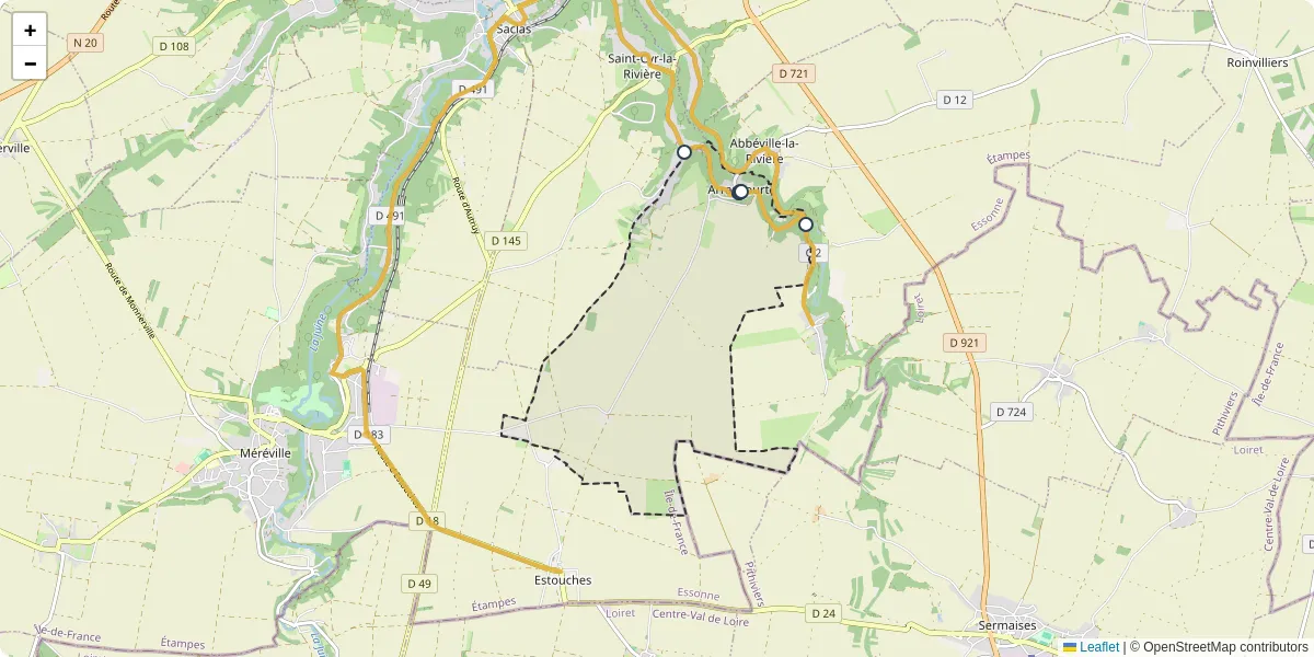 Carte du réseau de transport en commun à Arrancourt - lignes de bus et arrêts
