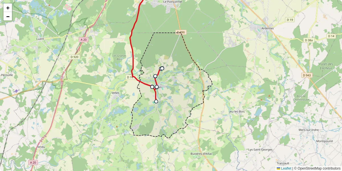 Carte du réseau de transport en commun à Arthon - lignes de bus et arrêts
