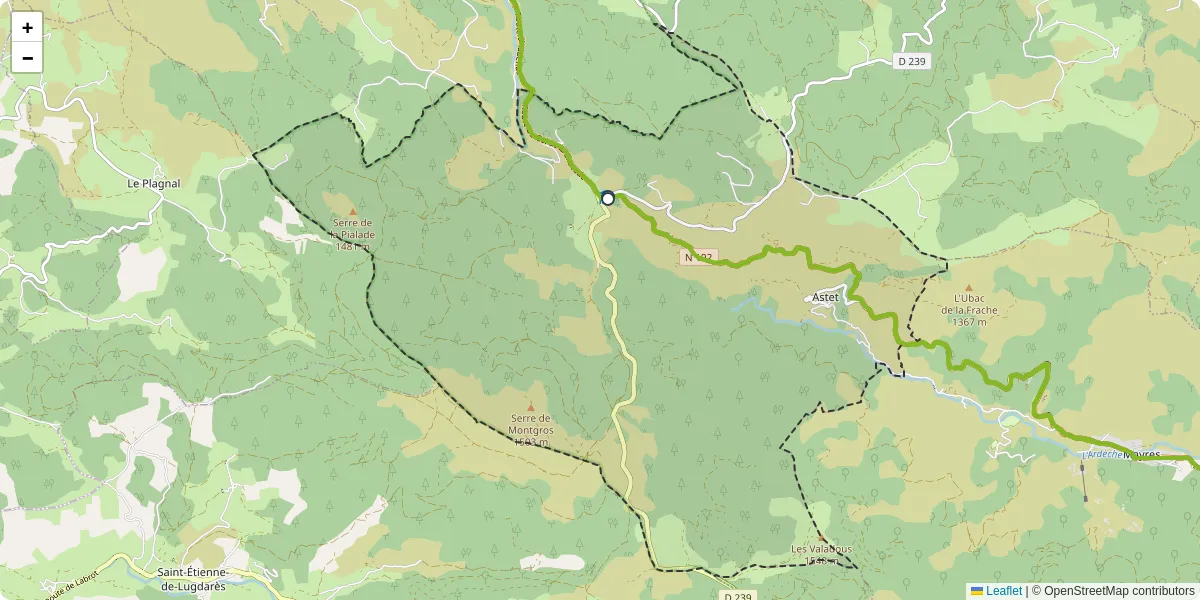 Carte du réseau de transport en commun à Astet - lignes de bus et arrêts
