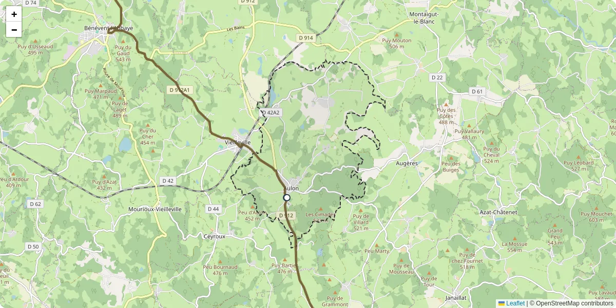Carte du réseau de transport en commun à Aulon - lignes de bus et arrêts