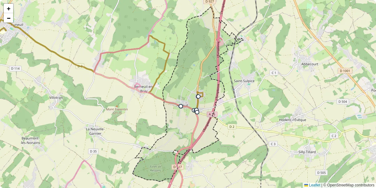 Carte du réseau de transport en commun à Auteuil - lignes de bus et arrêts