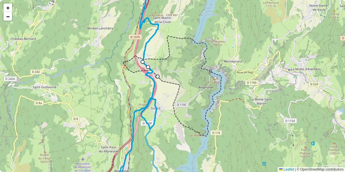Carte du réseau de transport en commun à Avignonet - lignes de bus et arrêts