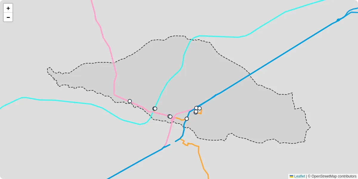 Carte du réseau de transport en commun à Azay-le-Rideau - lignes de bus et arrêts