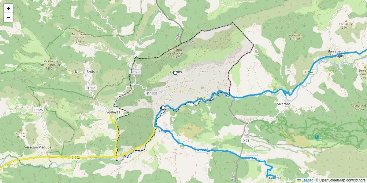 Carte du réseau de transport en commun à Ballons - lignes de bus et arrêts