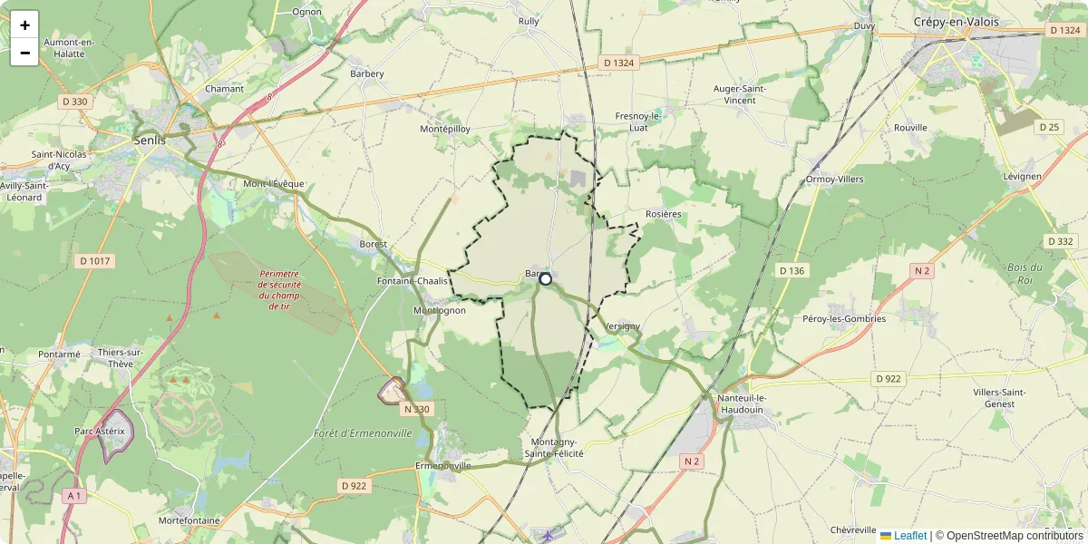 Carte du réseau de transport en commun à Baron - lignes de bus et arrêts