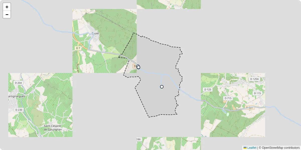 Carte du réseau de transport en commun à Baron - lignes de bus et arrêts