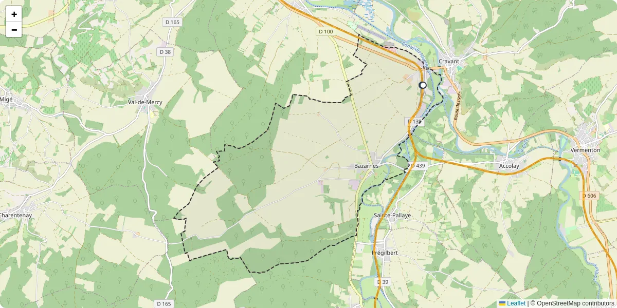 Carte du réseau de transport en commun à Bazarnes - lignes de bus et arrêts