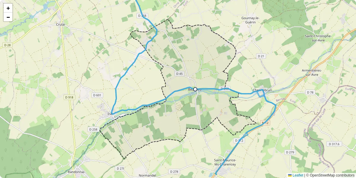 Carte du réseau de transport en commun à Beaulieu - lignes de bus et arrêts