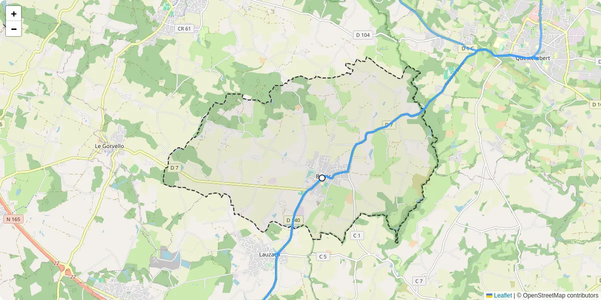 Carte du réseau de transport en commun à Berric - lignes de bus et arrêts
