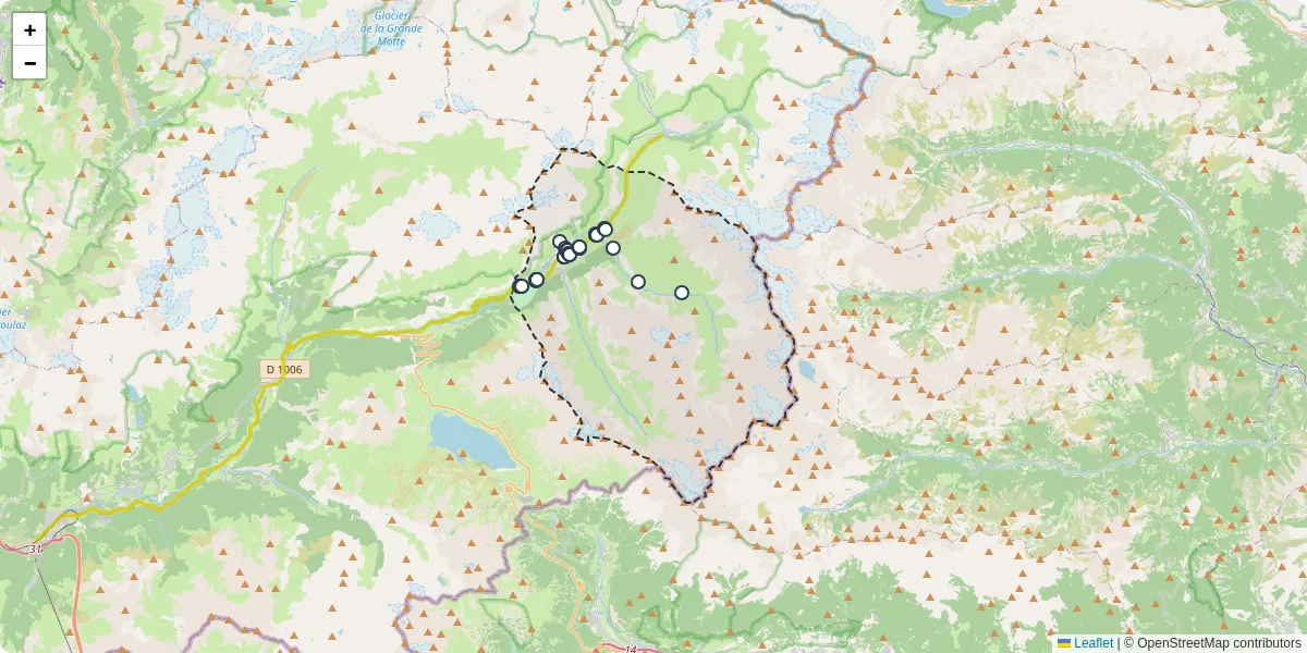 Carte du réseau de transport en commun à Bessans - lignes de bus et arrêts