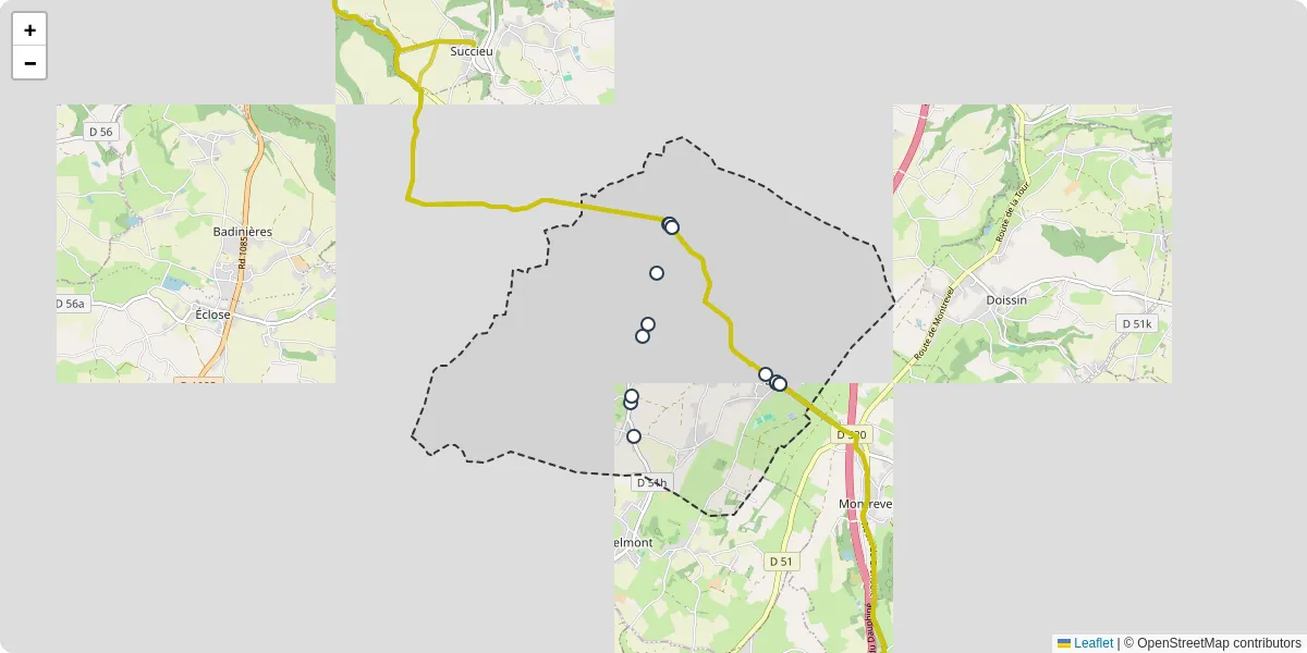 Carte du réseau de transport en commun à Biol - lignes de bus et arrêts