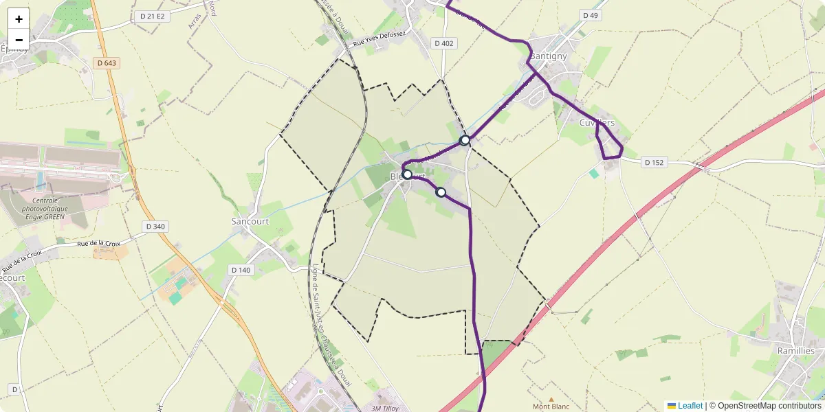 Carte du réseau de transport en commun à Blécourt - lignes de bus et arrêts