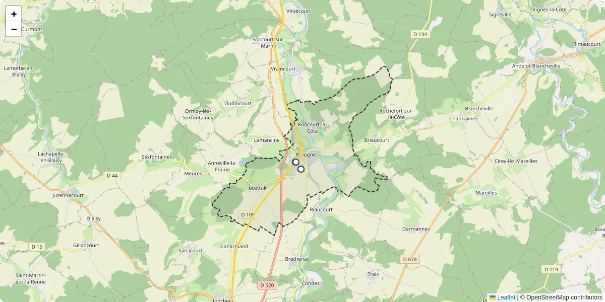 Carte du réseau de transport en commun à Bologne - lignes de bus et arrêts