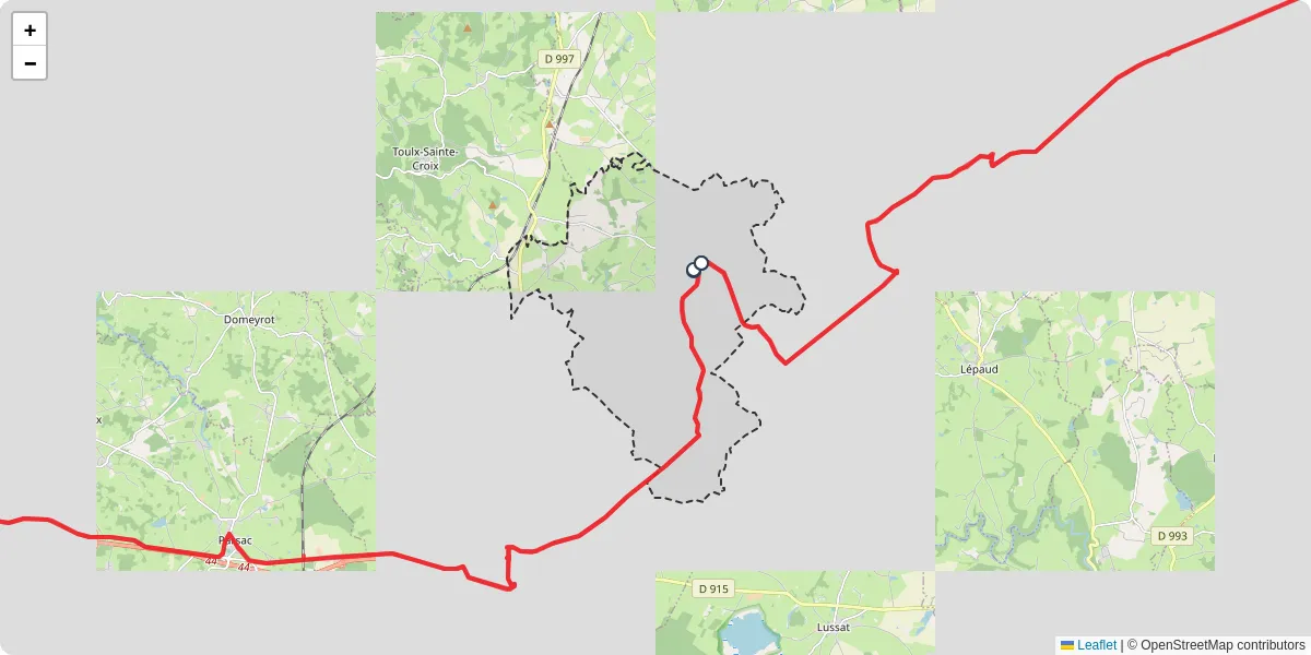 Carte du réseau de transport en commun à Bord-Saint-Georges - lignes de bus et arrêts