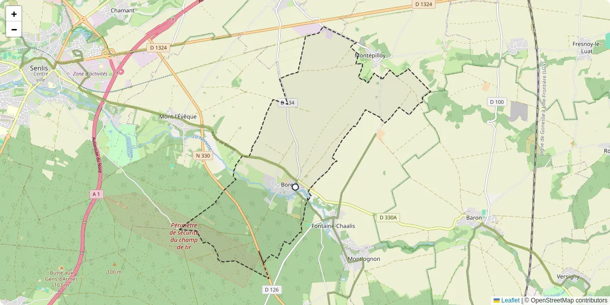 Carte du réseau de transport en commun à Borest - lignes de bus et arrêts