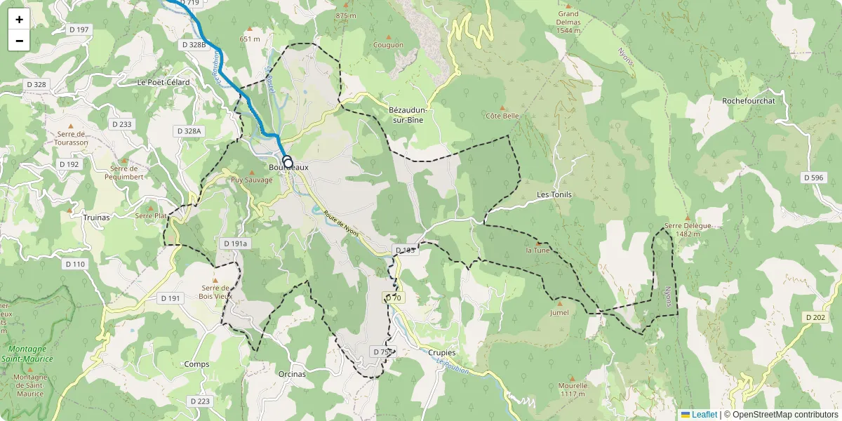 Carte du réseau de transport en commun à Bourdeaux - lignes de bus et arrêts