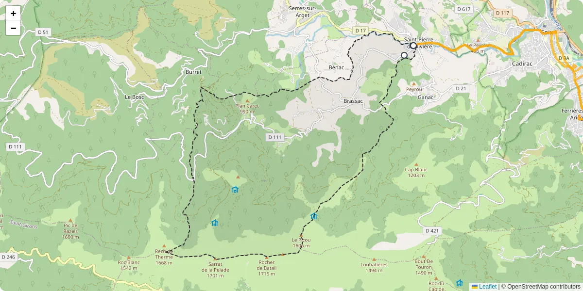 Carte du réseau de transport en commun à Brassac - lignes de bus et arrêts