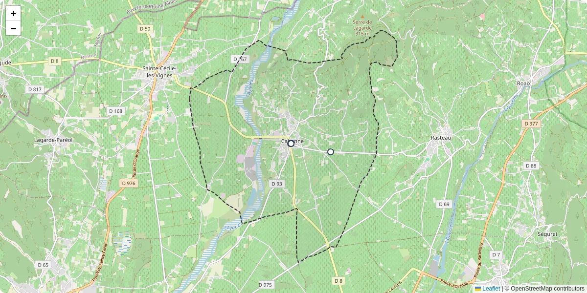 Carte du réseau de transport en commun à Cairanne - lignes de bus et arrêts