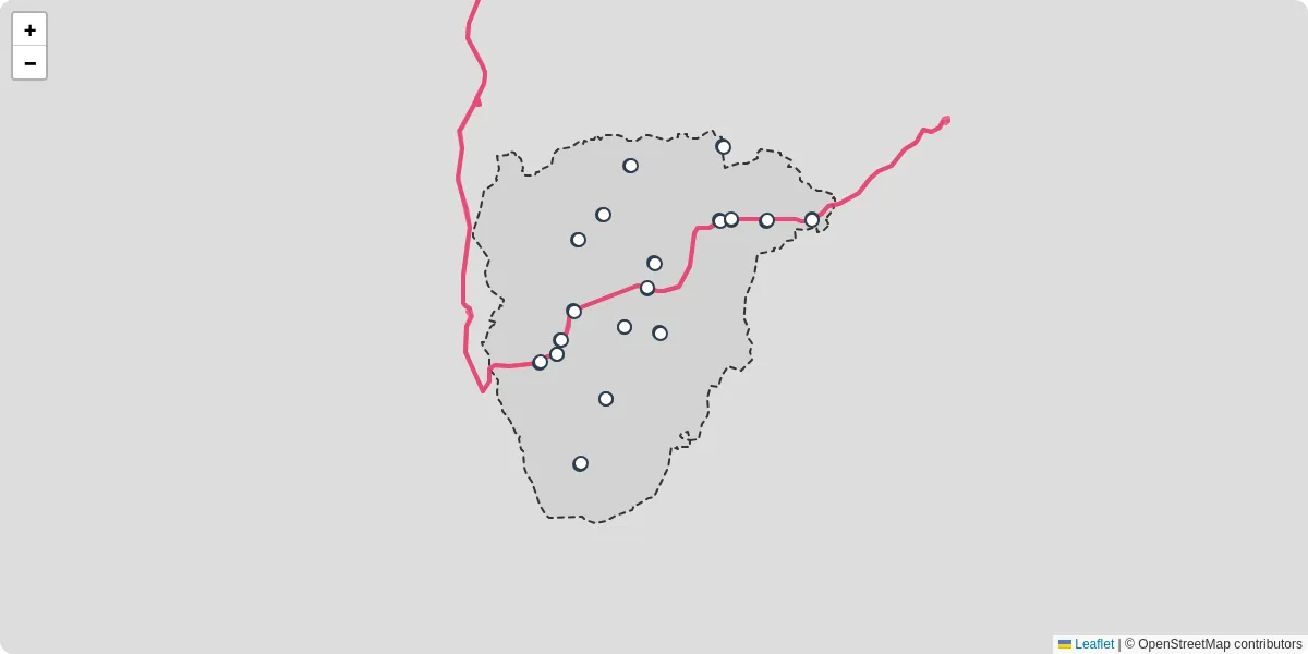 Carte du réseau de transport en commun à Calan - lignes de bus et arrêts