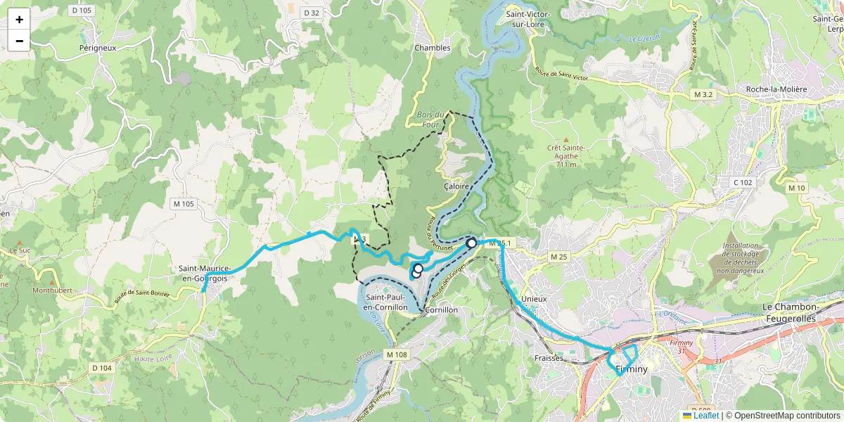 Carte du réseau de transport en commun à Çaloire - lignes de bus et arrêts