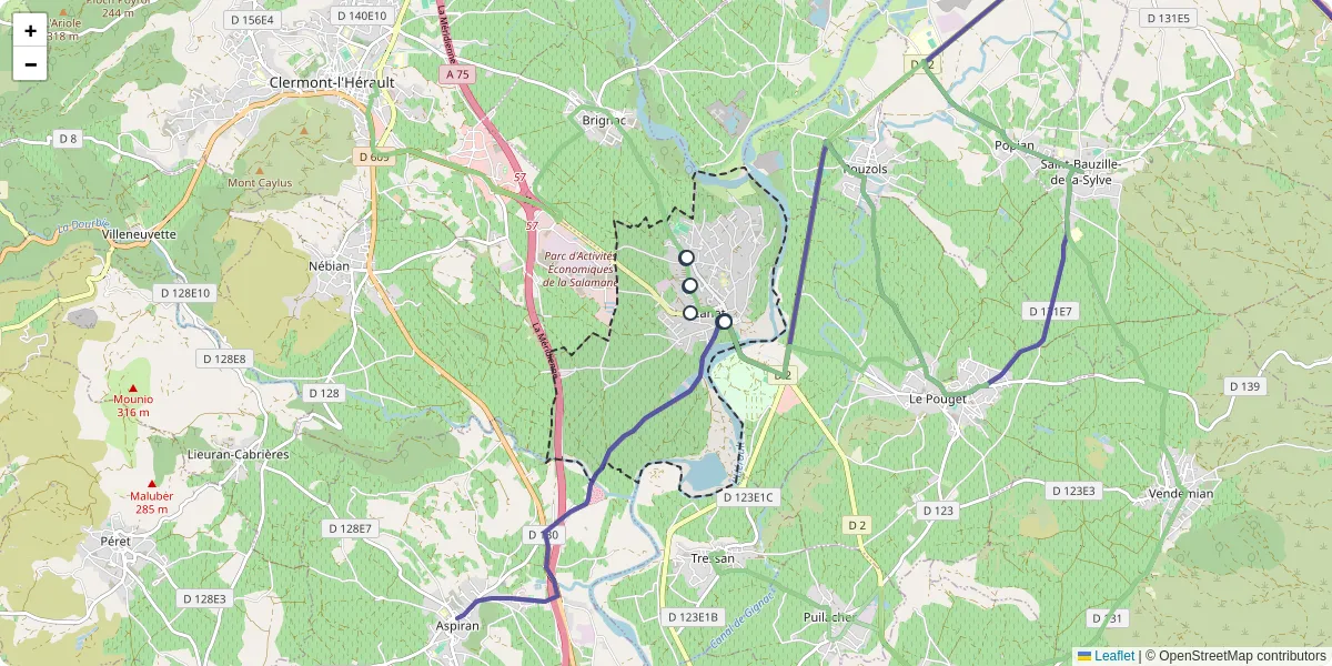 Carte du réseau de transport en commun à Canet - lignes de bus et arrêts