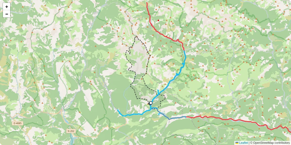 Carte du réseau de transport en commun à Castellet-lès-Sausses - lignes de bus et arrêts