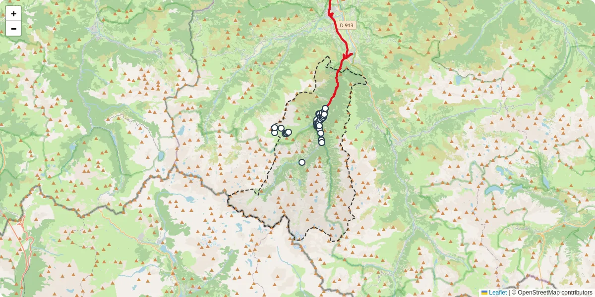 Carte du réseau de transport en commun à Cauterets - lignes de bus et arrêts