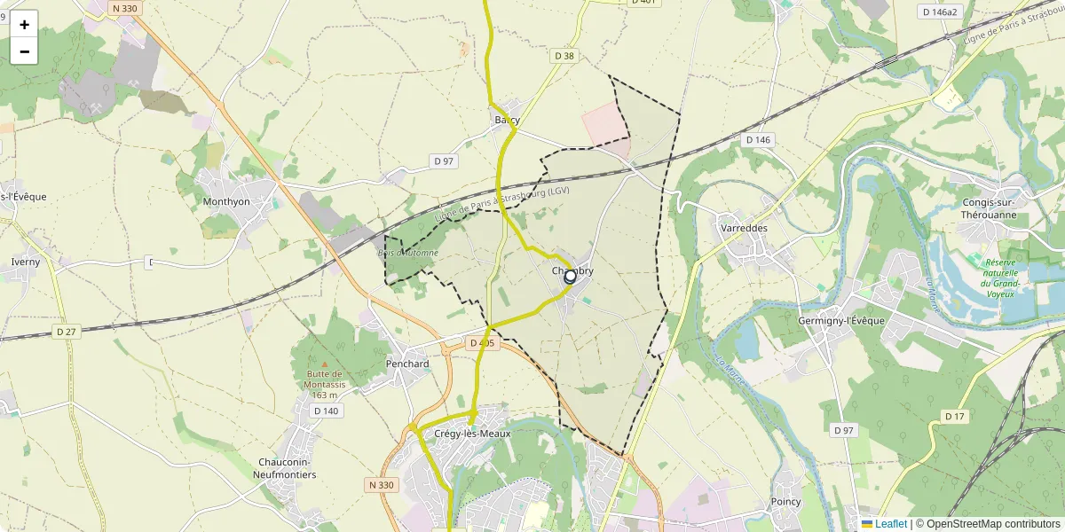 Carte du réseau de transport en commun à Chambry - lignes de bus et arrêts