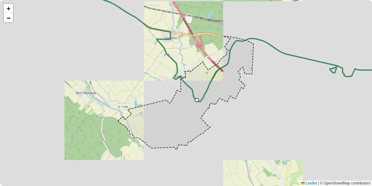 Carte du réseau de transport en commun à Champdôtre - lignes de bus et arrêts
