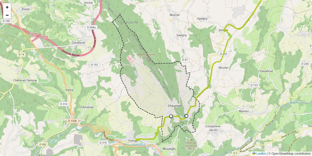 Carte du réseau de transport en commun à Chaumont - lignes de bus et arrêts