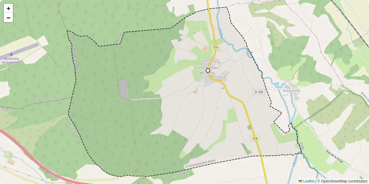 Carte du réseau de transport en commun à Cirfontaines-en-Azois - lignes de bus et arrêts