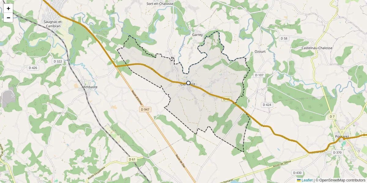 Carte du réseau de transport en commun à Clermont - lignes de bus et arrêts
