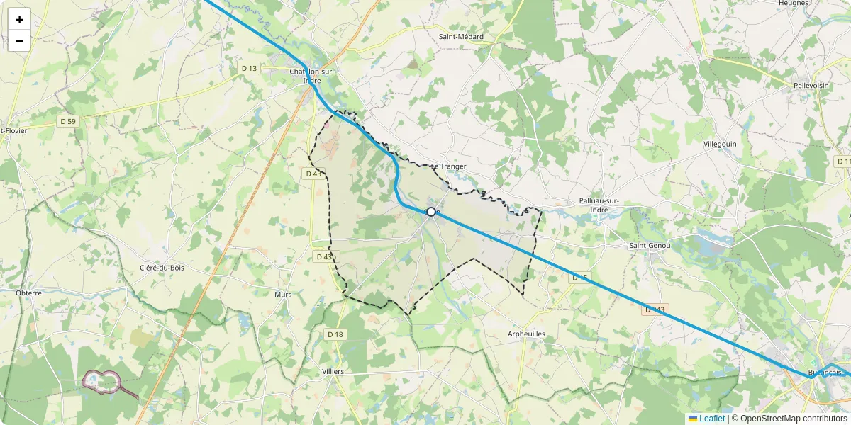 Carte du réseau de transport en commun à Clion - lignes de bus et arrêts