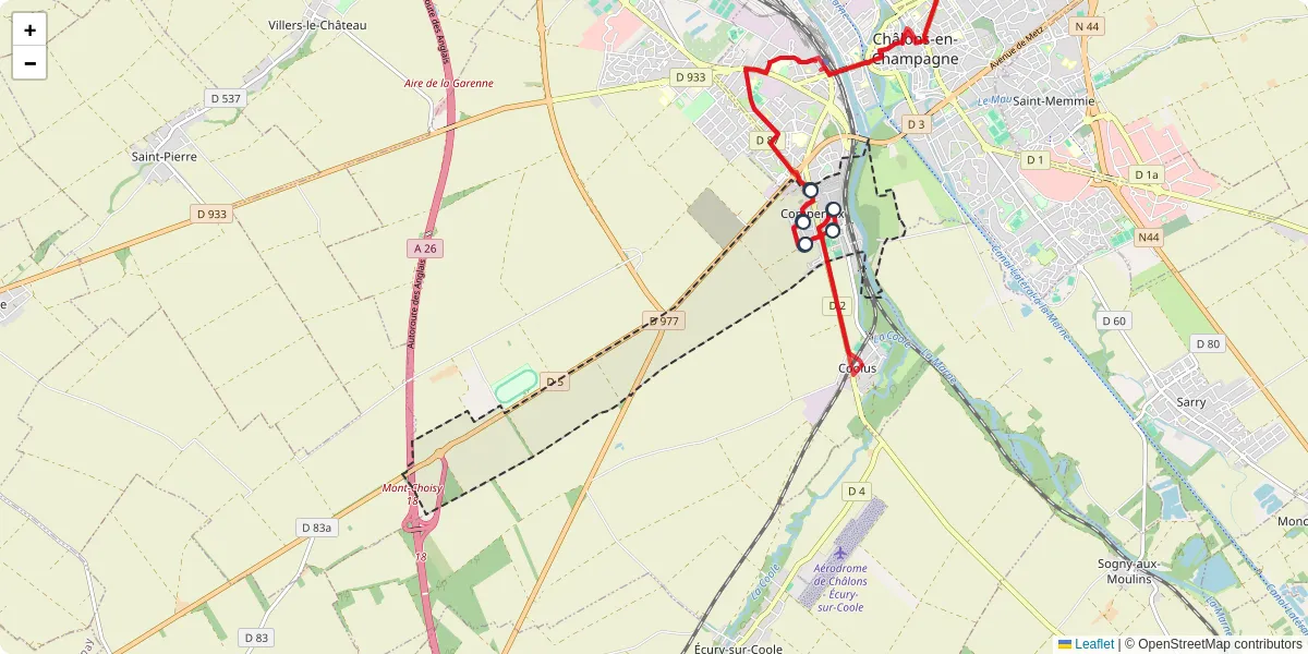 Carte du réseau de transport en commun à Compertrix - lignes de bus et arrêts
