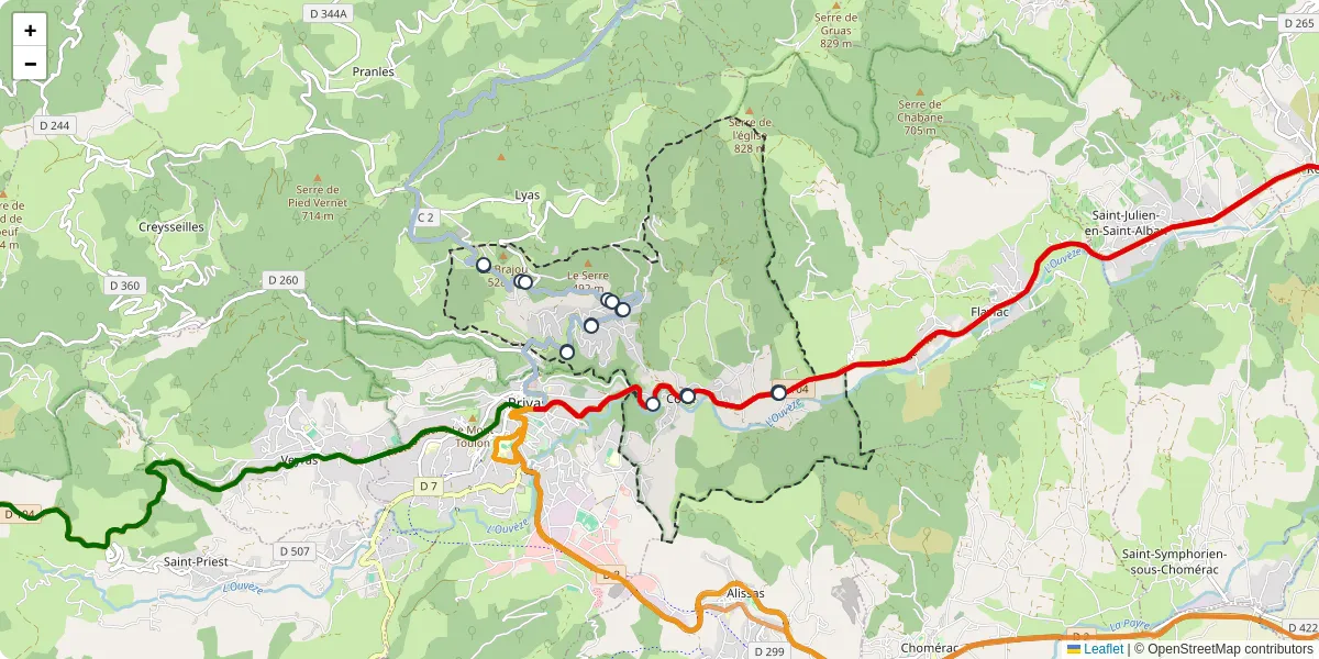 Carte du réseau de transport en commun à Coux - lignes de bus et arrêts