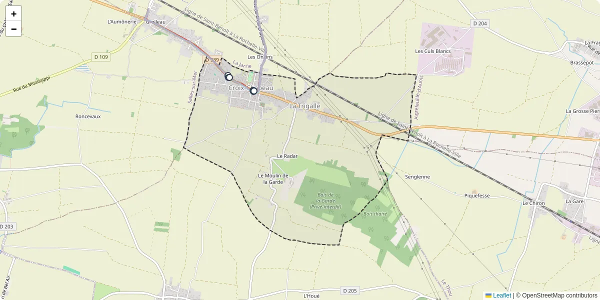 Carte du réseau de transport en commun à Croix-Chapeau - lignes de bus et arrêts
