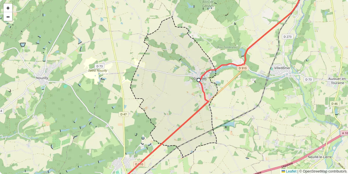 Carte du réseau de transport en commun à Crotelles - lignes de bus et arrêts