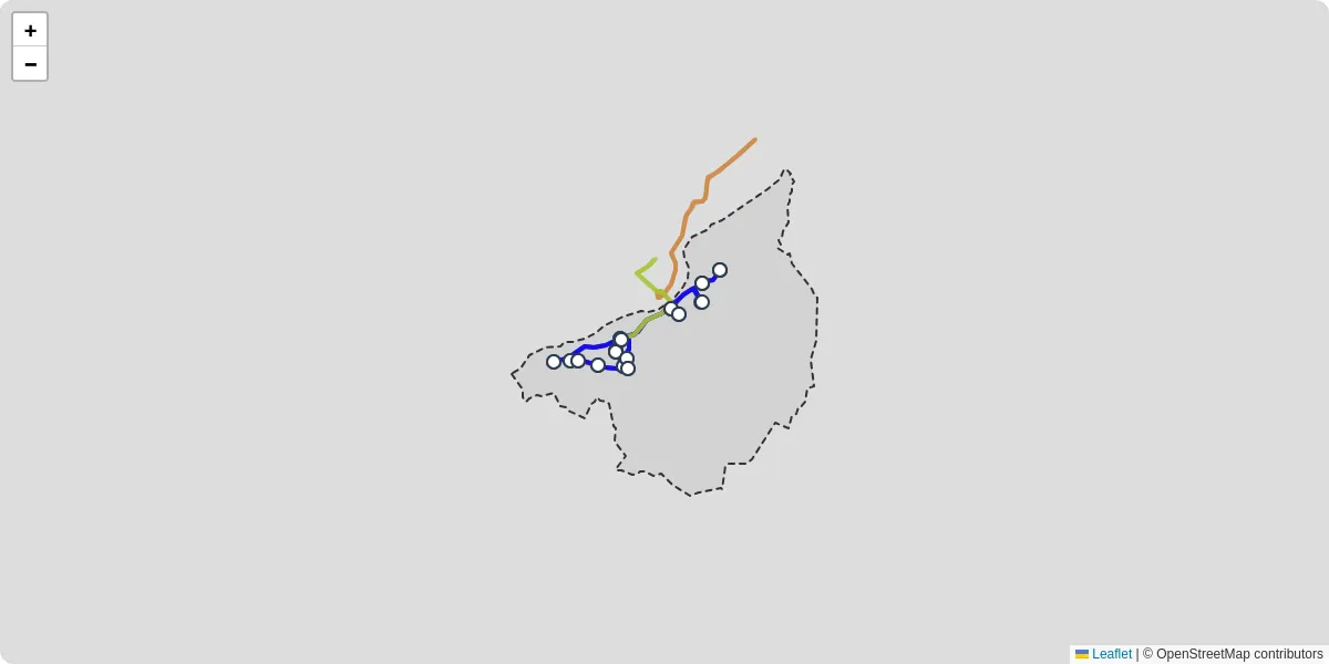 Carte du réseau de transport en commun à Curbans - lignes de bus et arrêts