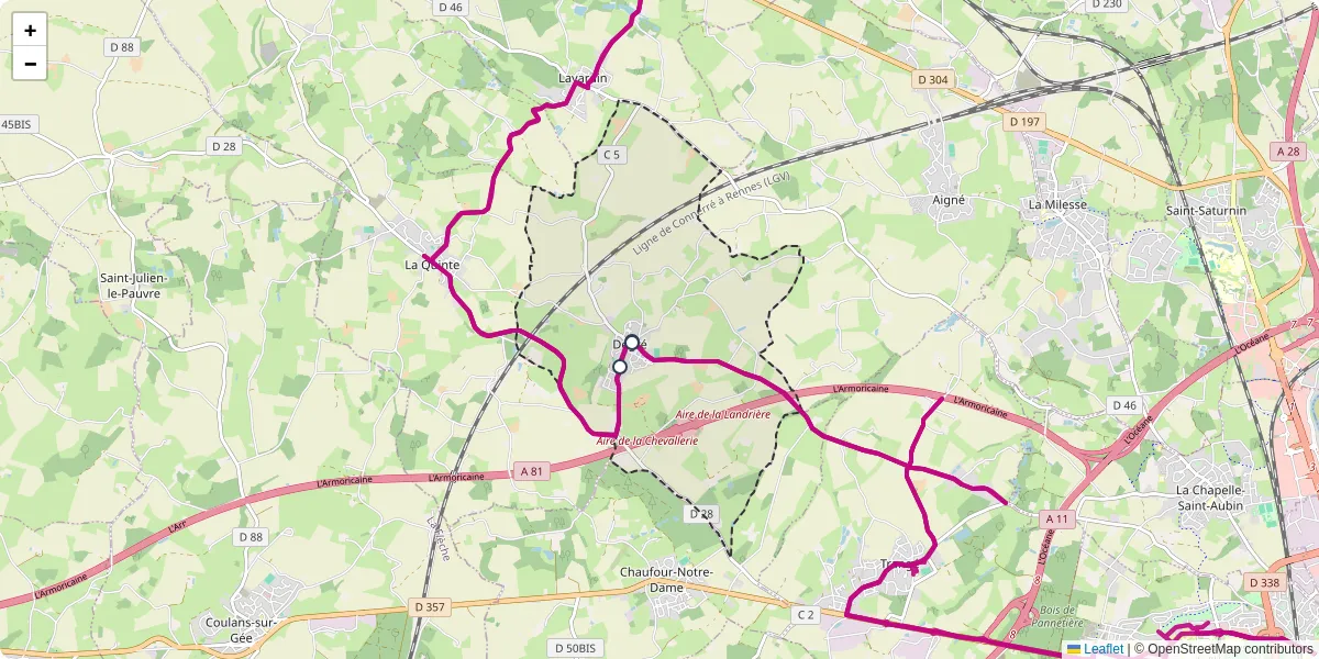 Carte du réseau de transport en commun à Degré - lignes de bus et arrêts