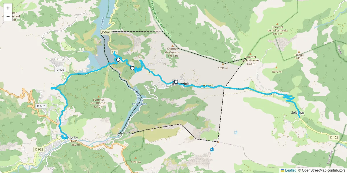 Carte du réseau de transport en commun à Demandolx - lignes de bus et arrêts
