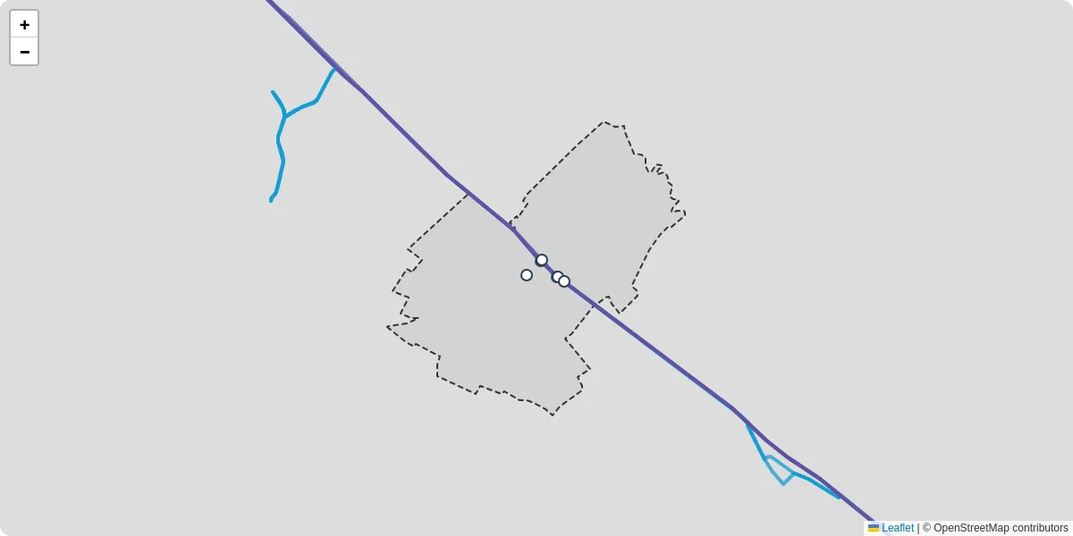 Carte du réseau de transport en commun à Donneville - lignes de bus et arrêts