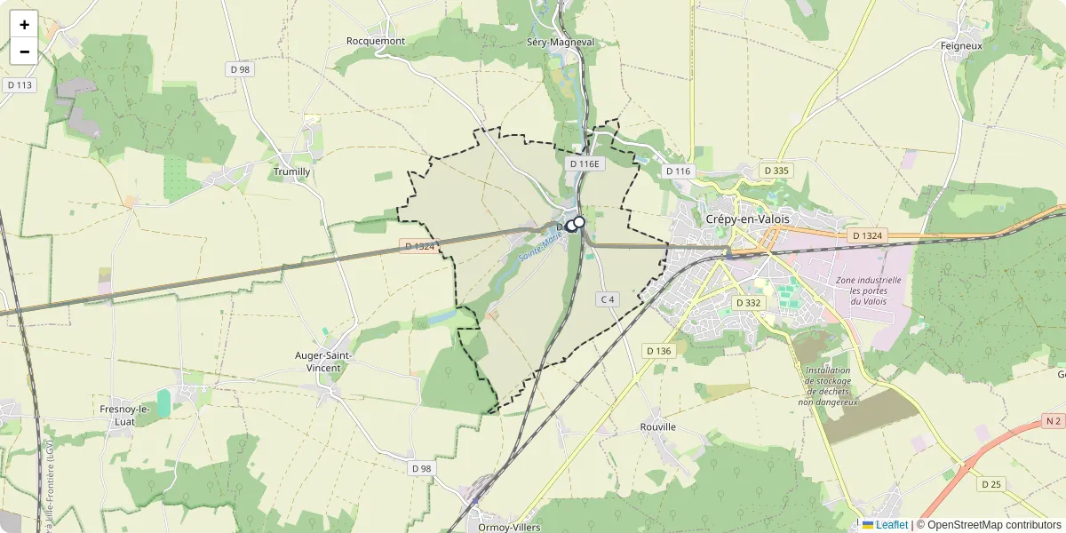 Carte du réseau de transport en commun à Duvy - lignes de bus et arrêts