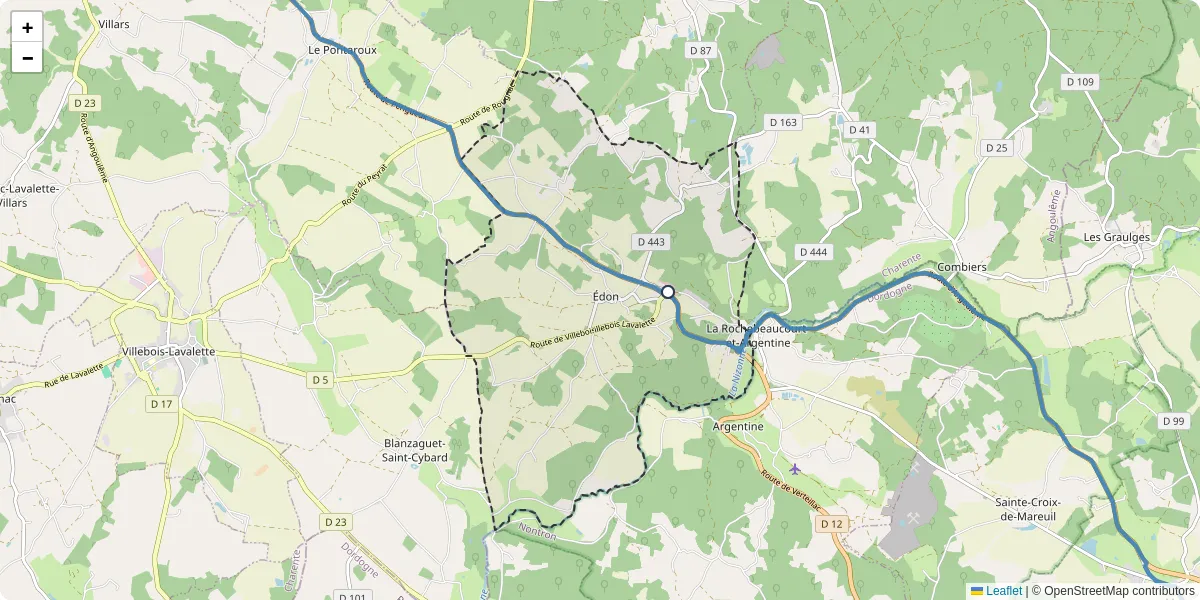 Carte du réseau de transport en commun à Édon - lignes de bus et arrêts