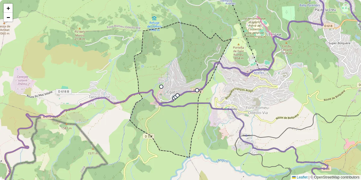 Carte du réseau de transport en commun à Égat - lignes de bus et arrêts