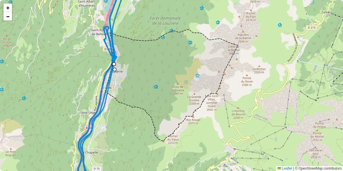 Carte du réseau de transport en commun à Épierre - lignes de bus et arrêts