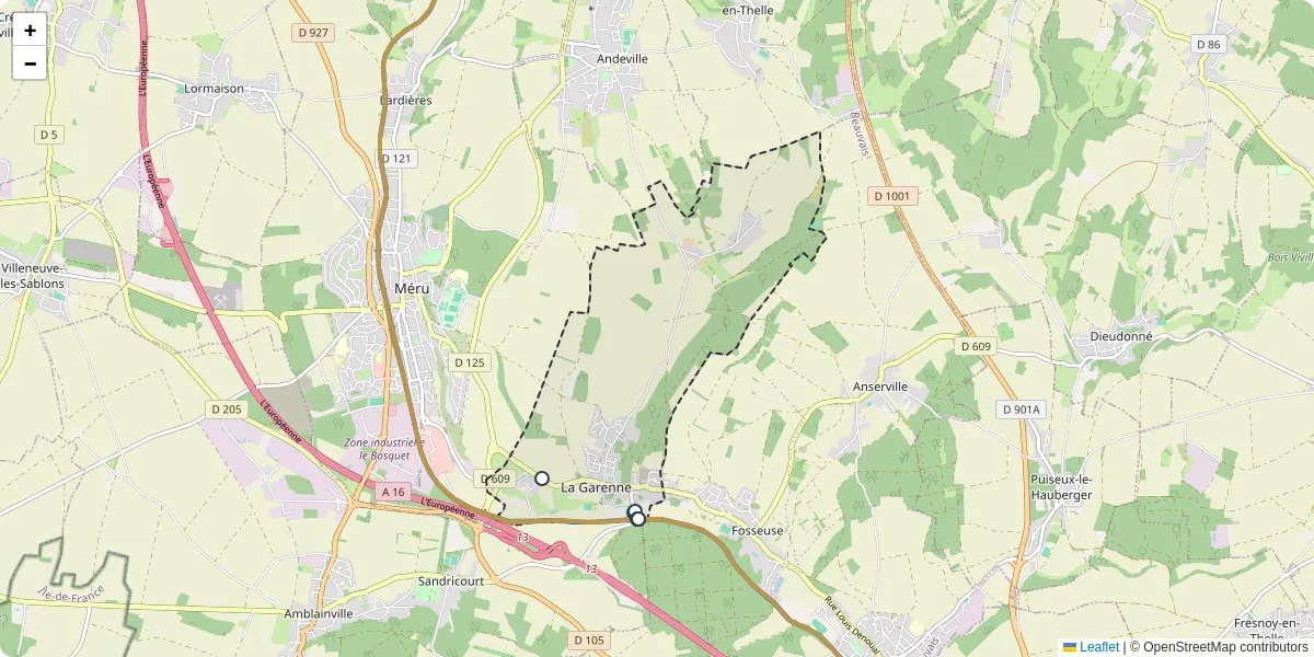 Carte du réseau de transport en commun à Esches - lignes de bus et arrêts