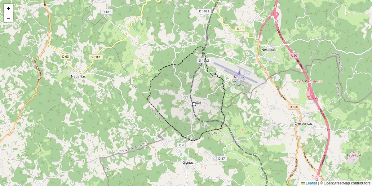 Carte du réseau de transport en commun à Estivals - lignes de bus et arrêts